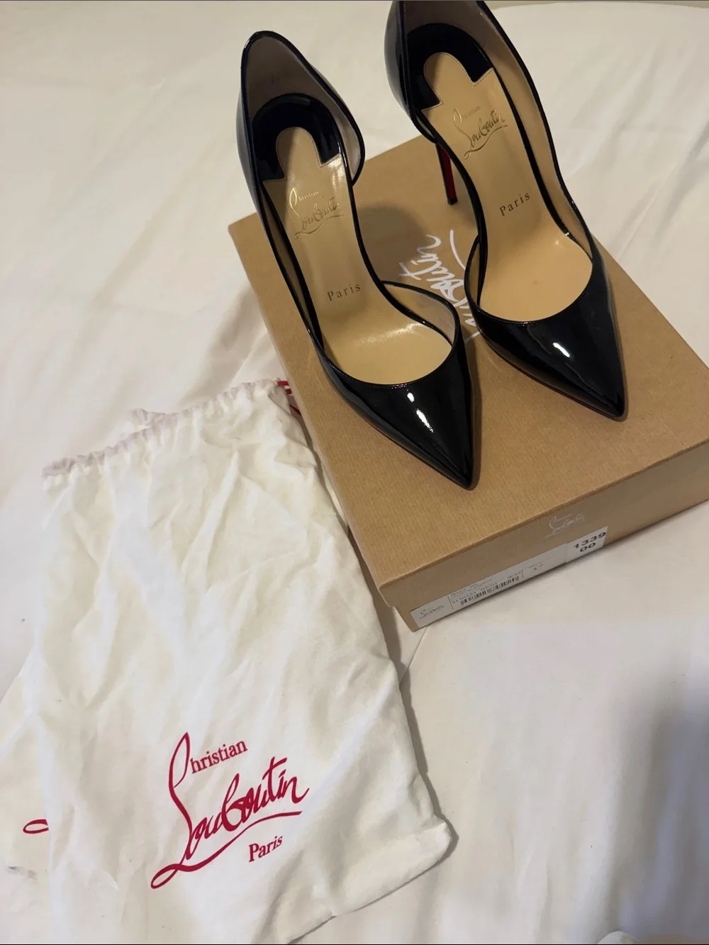 Christian Louboutin Black Patent Stiletto with Red Sole